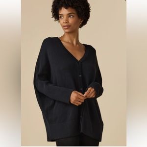 Vetta Capsule The V-Neck Oversized Sweater Black